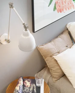 Valaisimet<Beliani Seinavalaisin Metalli Korkea Valkoinen Mississippi