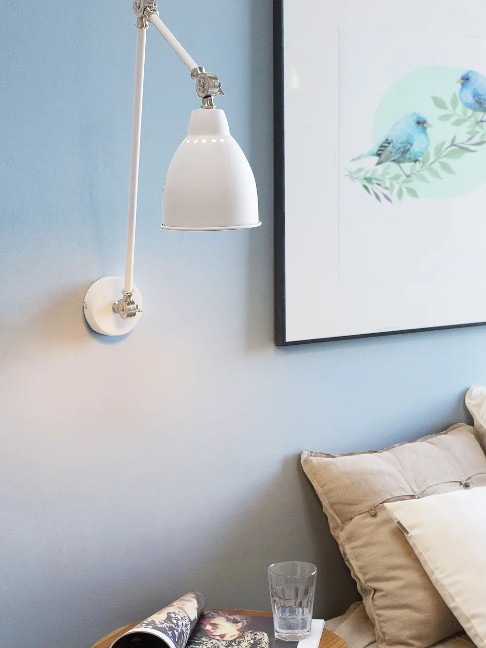 Valaisimet<Beliani Seinavalaisin Metalli Korkea Valkoinen Mississippi