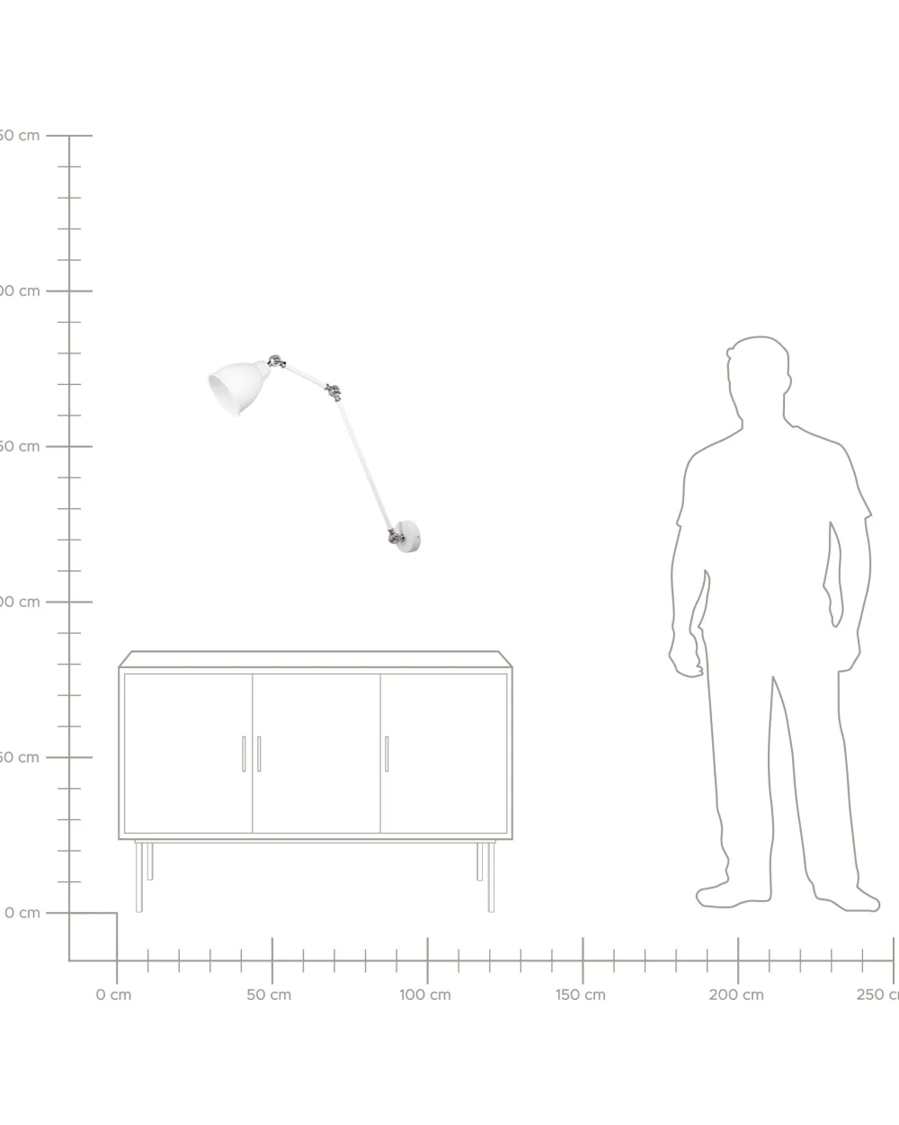 Valaisimet<Beliani Seinavalaisin Metalli Korkea Valkoinen Mississippi