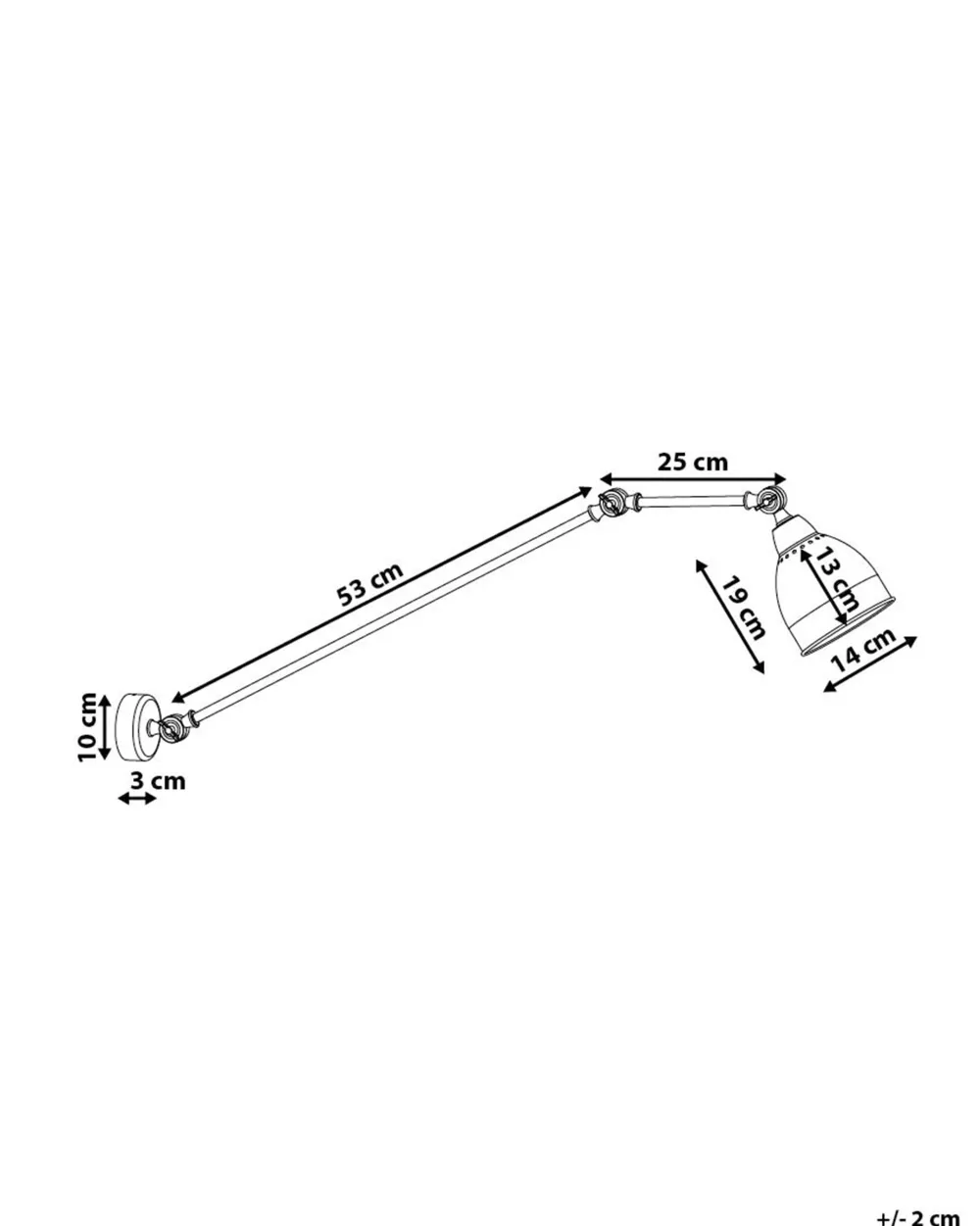 Valaisimet<Beliani Seinavalaisin Metalli Korkea Valkoinen Mississippi