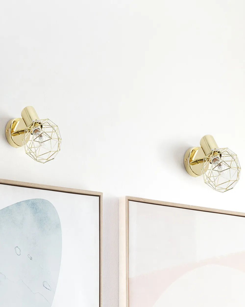 Valaisimet<Beliani Seinavalaisin Metalli Kulta 2 Kpl Chenab