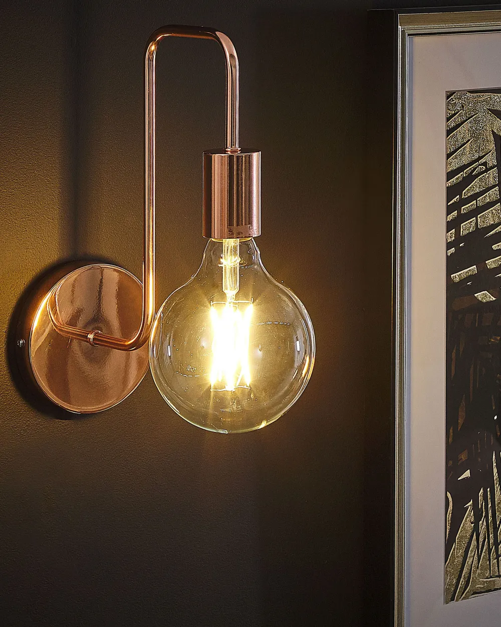 Valaisimet<Beliani Seinavalaisin Metalli Kupari Savena