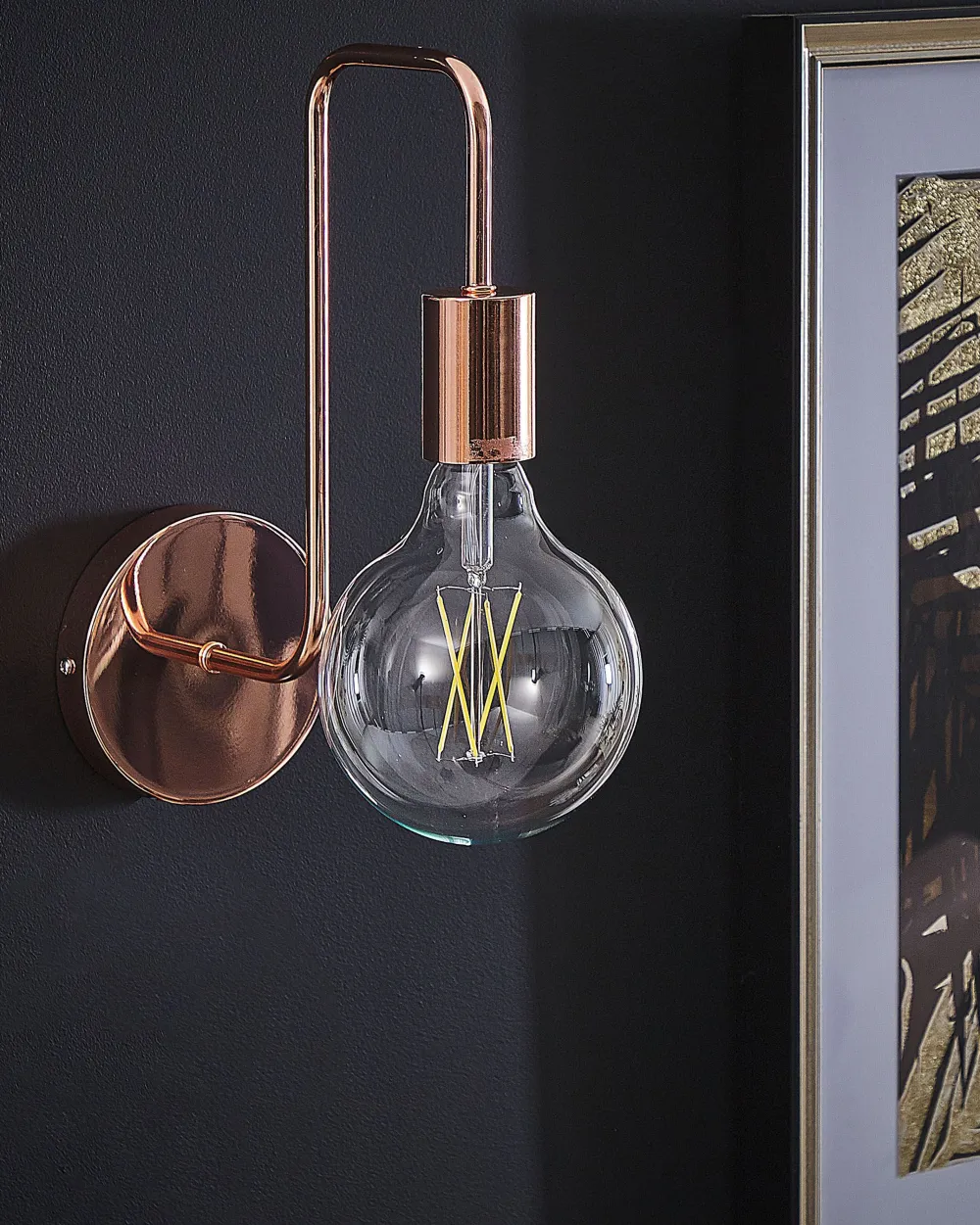 Valaisimet<Beliani Seinavalaisin Metalli Kupari Savena