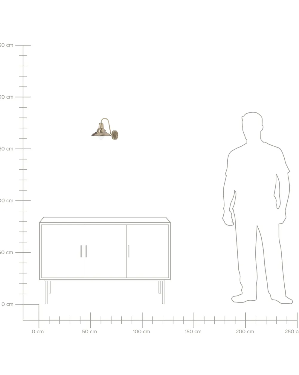 Shop Beliani Seinavalaisin Metalli Messinki Luza