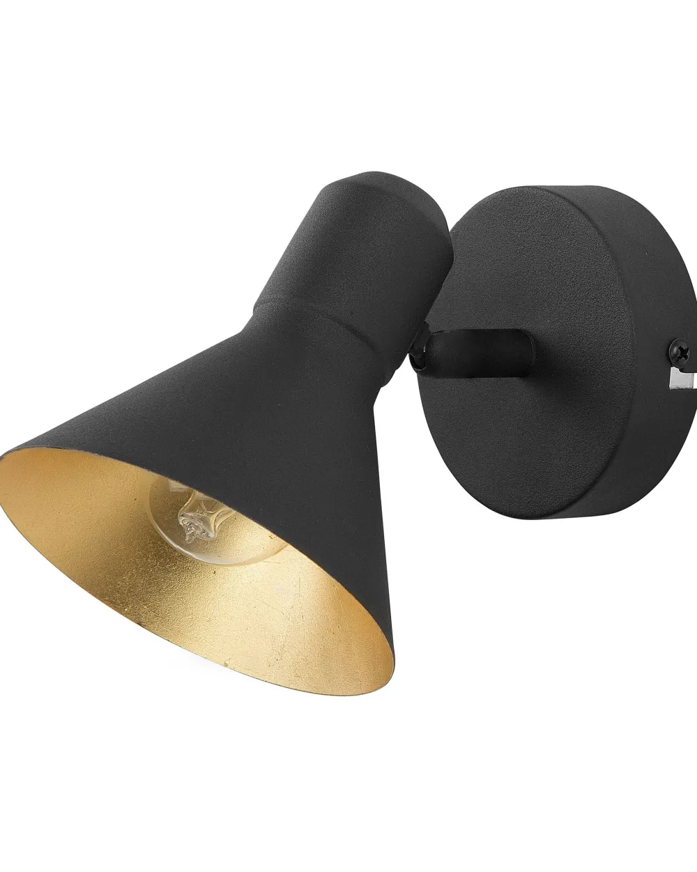 Valaisimet<Beliani Seinavalaisin Metalli Musta/Kulta 2 Kpl Mersey I