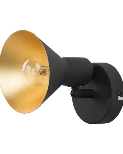 Valaisimet<Beliani Seinavalaisin Metalli Musta/Kulta 2 Kpl Mersey I