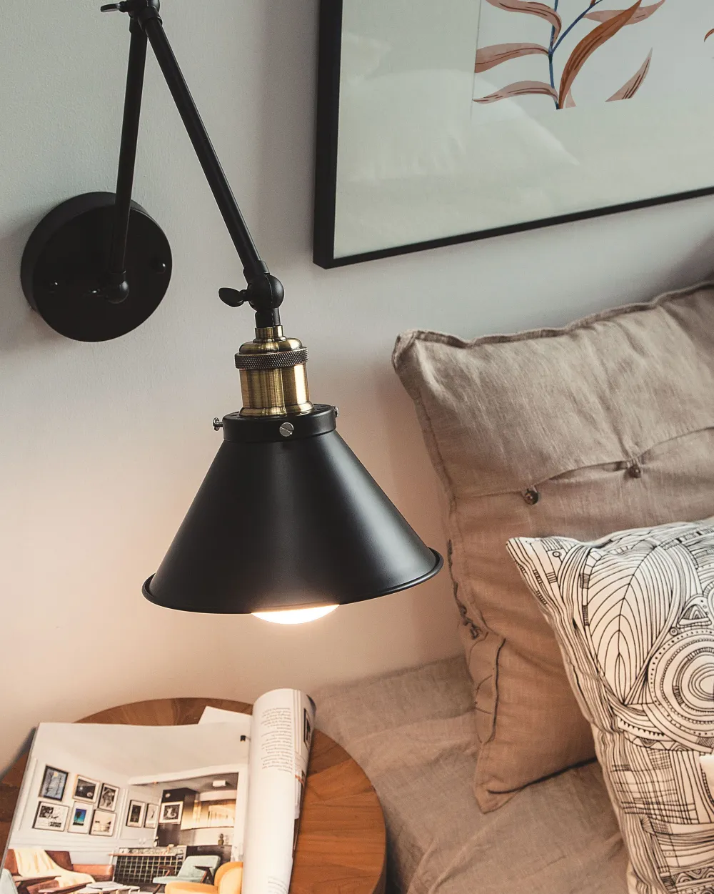 Valaisimet<Beliani Seinavalaisin Metalli Musta 2 Kpl Narva