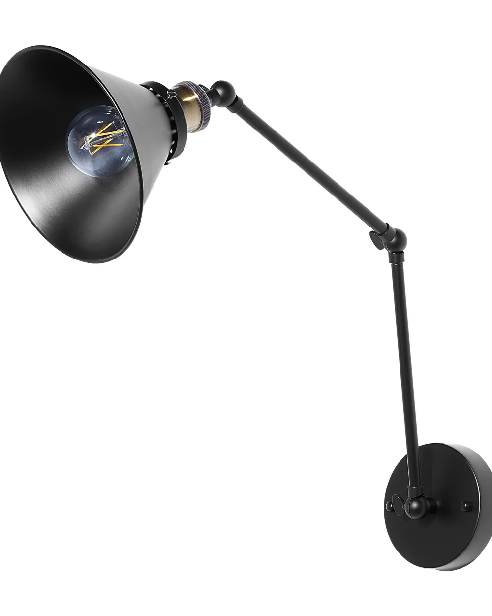 Valaisimet<Beliani Seinavalaisin Metalli Musta 2 Kpl Narva