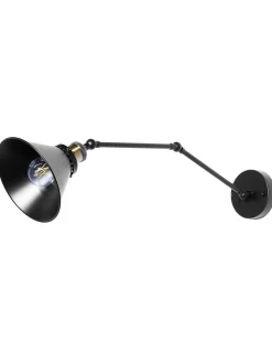 Valaisimet<Beliani Seinavalaisin Metalli Musta 2 Kpl Narva