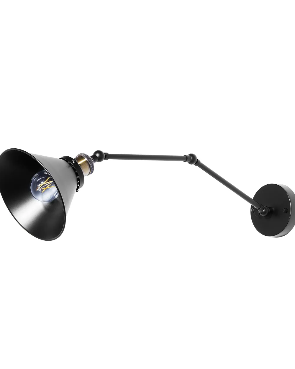 Valaisimet<Beliani Seinavalaisin Metalli Musta 2 Kpl Narva