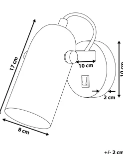 Shop Beliani Seinavalaisin Metalli Musta Tyria