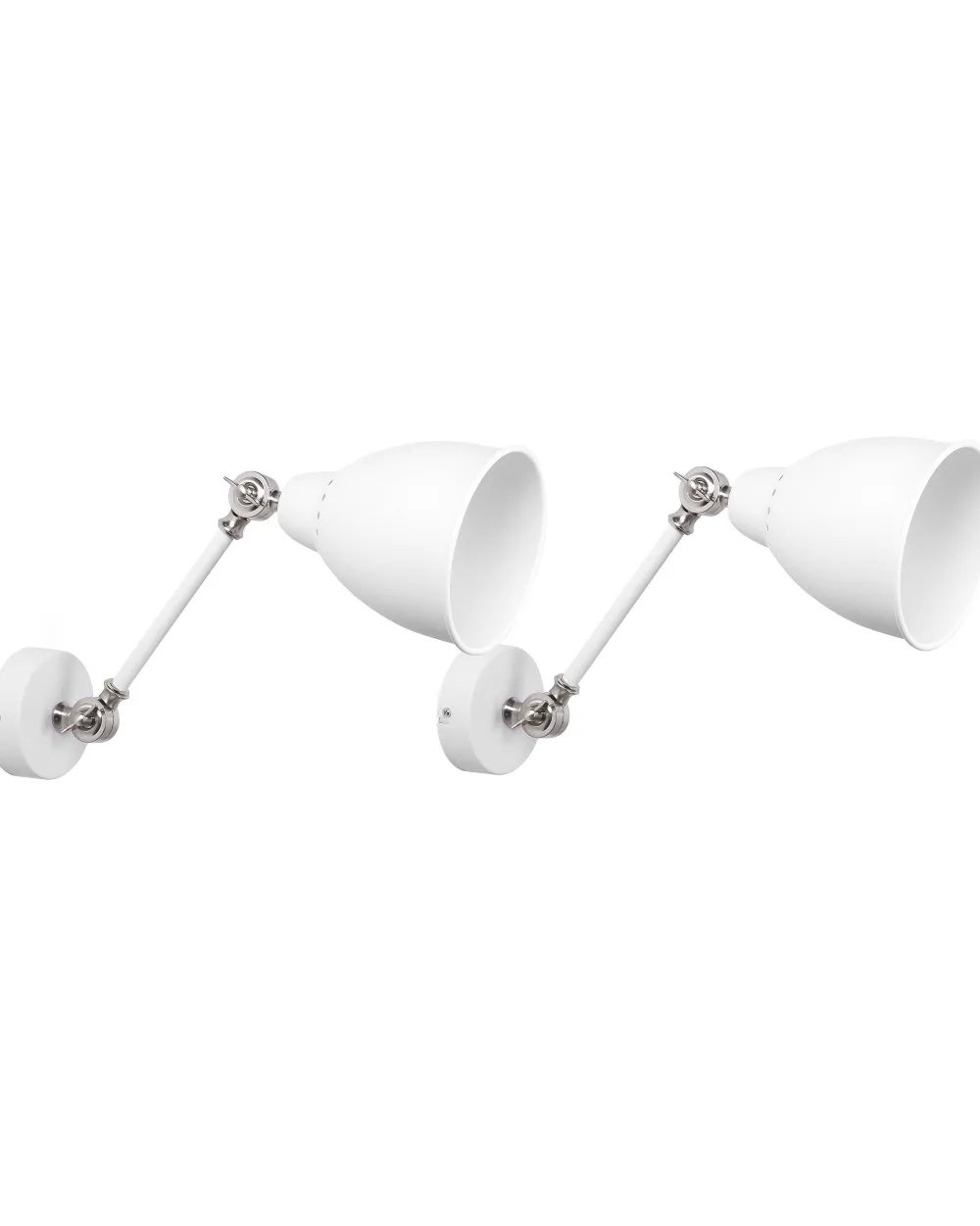 Valaisimet<Beliani Seinavalaisin Metalli Valkoinen 2 Kpl Mississippi