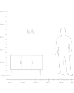 Valaisimet<Beliani Seinavalaisin Metalli Valkoinen 2 Kpl Tigris