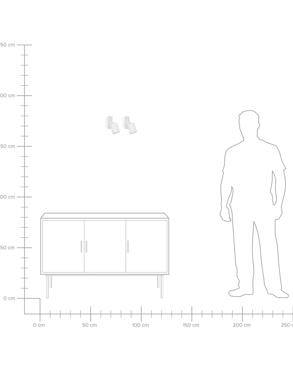 Valaisimet<Beliani Seinavalaisin Metalli Valkoinen 2 Kpl Tigris