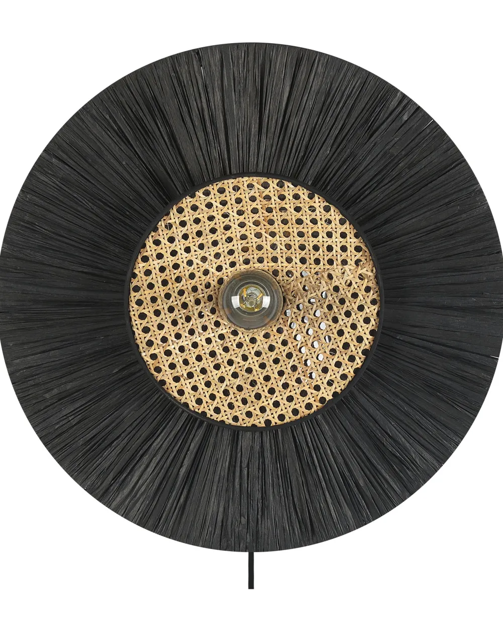 Fashion Beliani Seinavalaisin Paperi/Rottinki Musta Yaapi