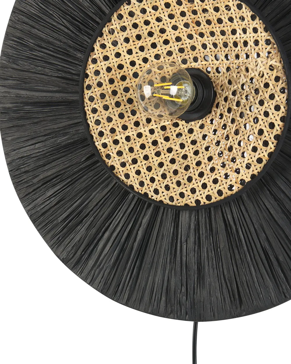 Fashion Beliani Seinavalaisin Paperi/Rottinki Musta Yaapi