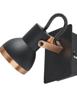 Valaisimet<Beliani Seinavalaisin Rauta Musta/Kupari 2 Kpl Baro