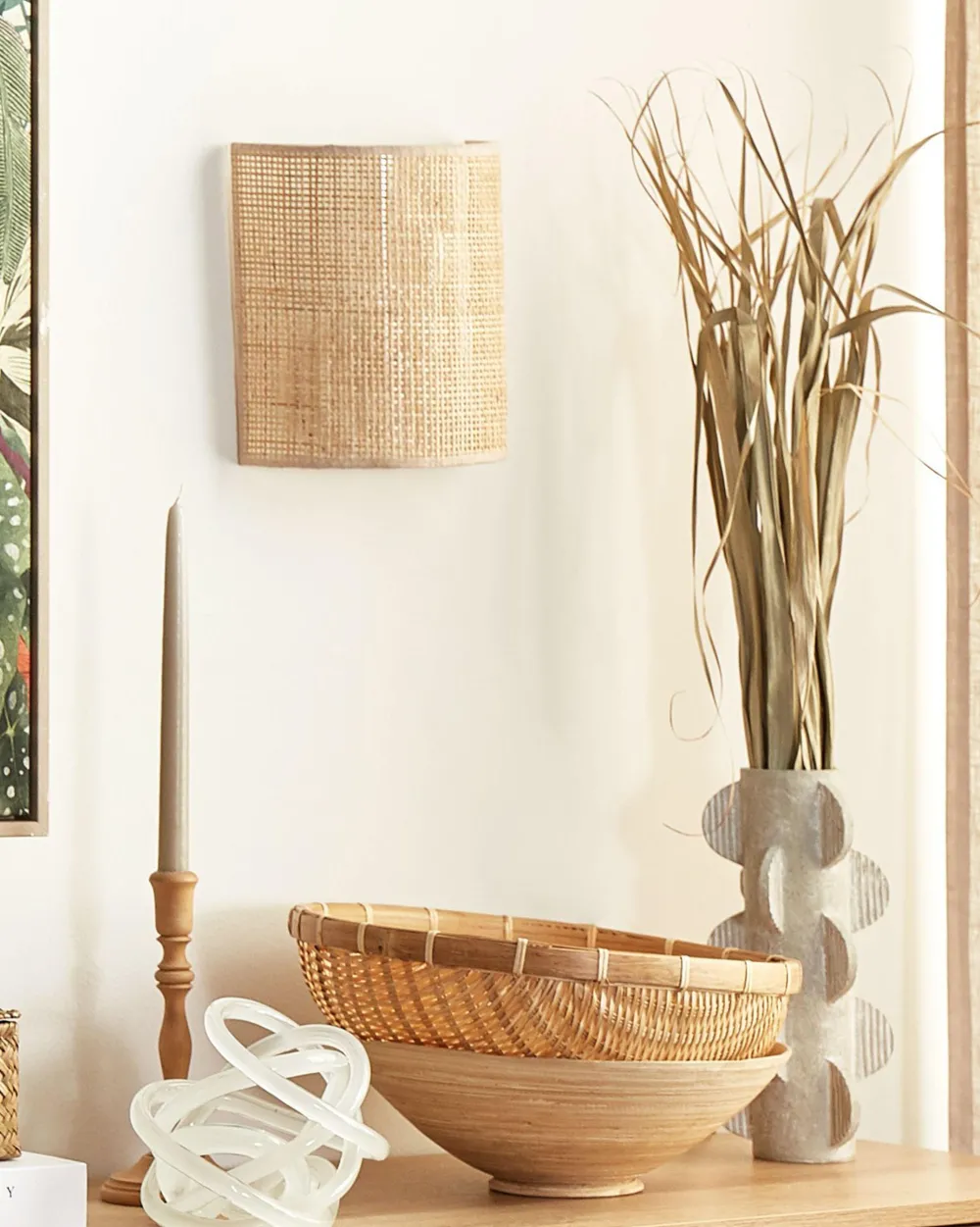 Valaisimet<Beliani Seinavalaisin Rottinki Luonnonvari Cario