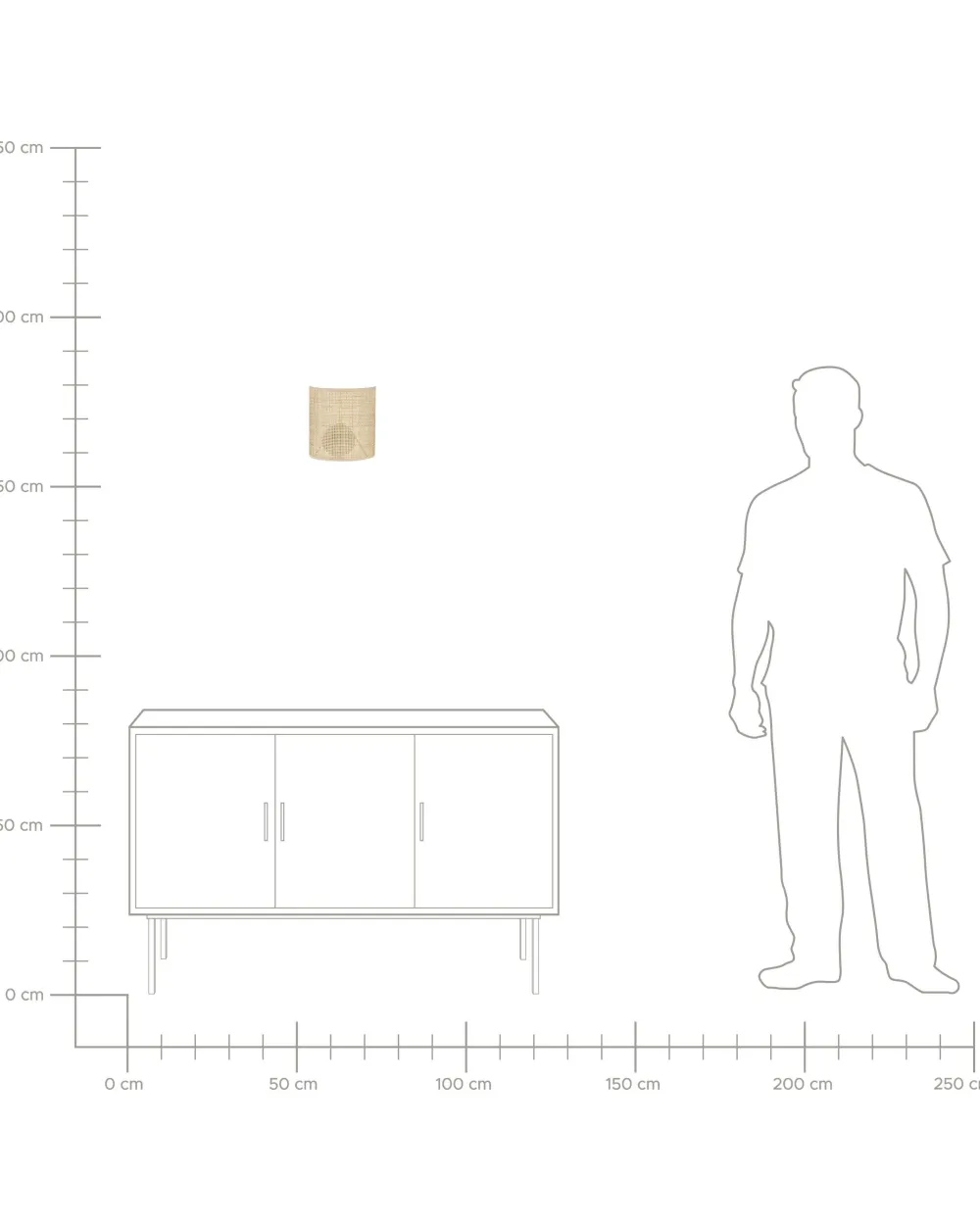 Valaisimet<Beliani Seinavalaisin Rottinki Luonnonvari Cario