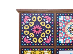 Säilytys<Beliani Senkki 6 Kaappia 3 Laatikkoa Monivarinen Kuma