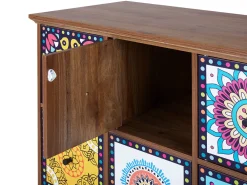 Säilytys<Beliani Senkki 6 Kaappia 3 Laatikkoa Monivarinen Kuma