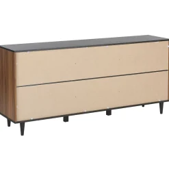 Säilytys<Beliani Senkki 3 Laatikkoa 2 Ovea Musta/Tumma Puu Kuro