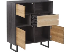 Best Sale Beliani Senkki 2 Laatikkoa 3 Ovea Tumma Puu Maine