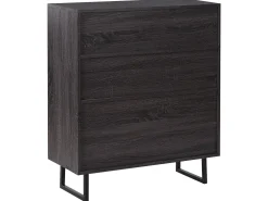 Best Sale Beliani Senkki 2 Laatikkoa 3 Ovea Tumma Puu Maine