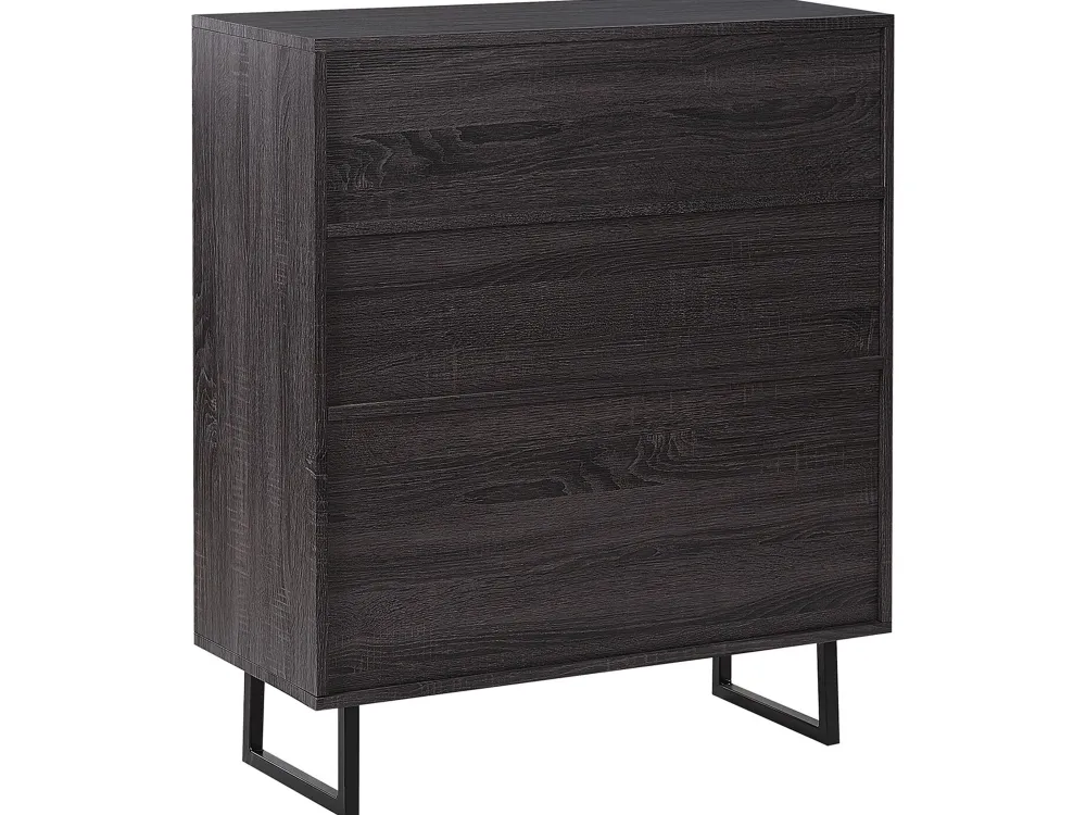 Best Sale Beliani Senkki 2 Laatikkoa 3 Ovea Tumma Puu Maine