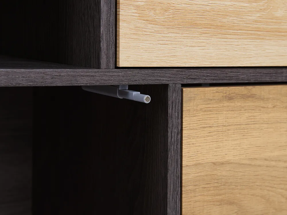 Best Sale Beliani Senkki 2 Laatikkoa 3 Ovea Tumma Puu Maine