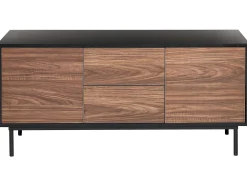 Säilytys<Beliani Senkki 2 Laatikkoa 2 Ovea Tumma Puu/Musta Okland