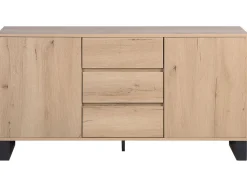 Säilytys<Beliani Senkki 3 Laatikkoa 2 Ovea Vaalea Puu Elda