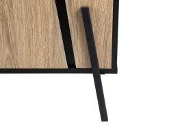 Säilytys<Beliani Senkki 3 Laatikkoa 2 Ovea Vaalea Puu/Musta Blackpool