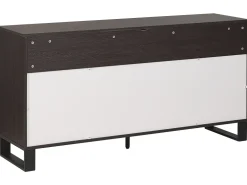 Säilytys<Beliani Senkki 3 Laatikkoa 2 Ovea Vaalea Puu/Musta Elda