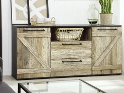 Best Sale Beliani Senkki 2 Laatikkoa 2 Ovea Vaalea Puu/Musta Salter