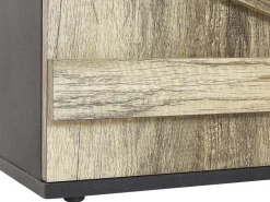 Best Sale Beliani Senkki 2 Laatikkoa 2 Ovea Vaalea Puu/Musta Salter