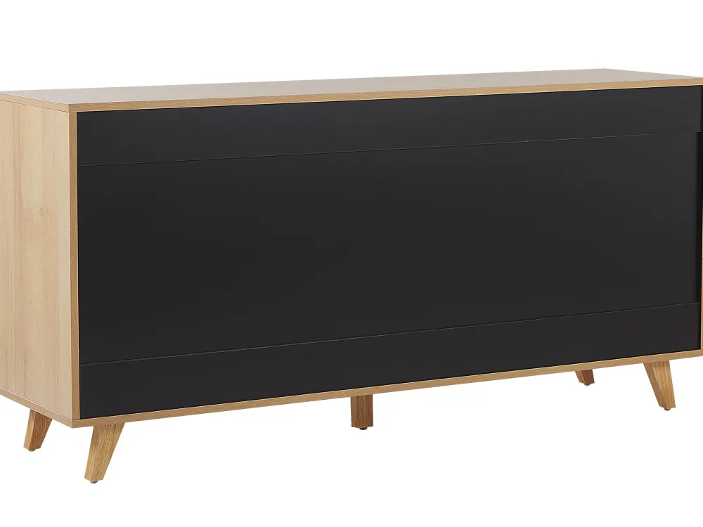 Best Sale Beliani Senkki 3 Laatikkoa 2 Ovea Vaalea Puu/Valkoinen Ilion