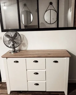 Store Beliani Senkki 3 Laatikkoa 2 Ovea Valkoinen Stamford