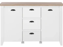 Store Beliani Senkki 3 Laatikkoa 2 Ovea Valkoinen Stamford