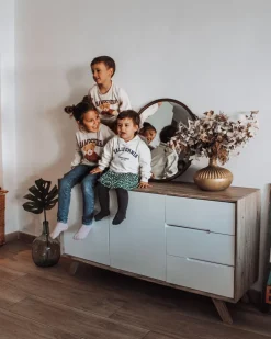 Säilytys<Beliani Senkki 3 Laatikkoa 2 Ovea Vaalea Puu/Valkoinen Forester