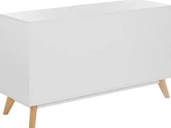 Discount Beliani Senkki 2 Laatikkoa Kaappi Valkoinen/Vaalea Puu Fili