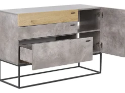 Säilytys<Beliani Senkki 3 Laatikkoa Kaappi Vaaleanharmaa/Vaalea Puu Arietta