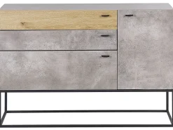 Säilytys<Beliani Senkki 3 Laatikkoa Kaappi Vaaleanharmaa/Vaalea Puu Arietta