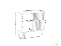 Online Beliani Senkki 2 Liukuovea 4 Hyllya Tumma Puu Perth