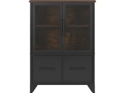 New Beliani Senkki 4 Ovea 3 Hyllya Musta/Tumma Puu Vince