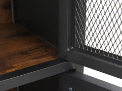 New Beliani Senkki 4 Ovea 3 Hyllya Musta/Tumma Puu Vince