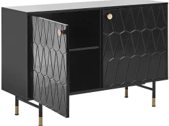 Säilytys<Beliani Senkki 2 Ovea 4 Hyllya Musta Adante