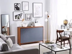 Säilytys<Beliani Senkki 3 Ovea 4 Hyllya Tumma Puu/Harmaa Medfort