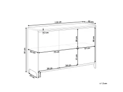 Säilytys<Beliani Senkki 3 Ovea 4 Hyllya Tumma Puu/Harmaa Medfort