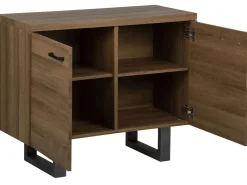 Säilytys<Beliani Senkki 2 Ovea 4 Hyllya Tumma Puu Timber